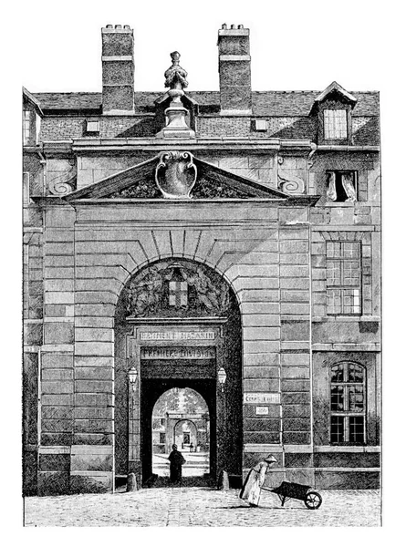Vstup Nádvoří Mazarinovy Knihovny Paláci Francouzského Institutu Paříži Francii Ročník — Stock fotografie
