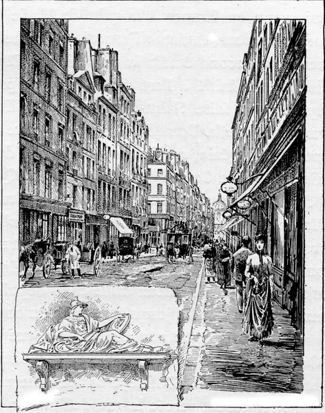 Forntida Väg Som 1688 Fick Namnet Rue Comedie Paris Frankrike — Stockfoto