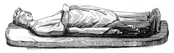 동상은 헤리퍼드 대성당에 무덤에 고전적 삽화에 새겨져 영국의 1837 — 스톡 사진