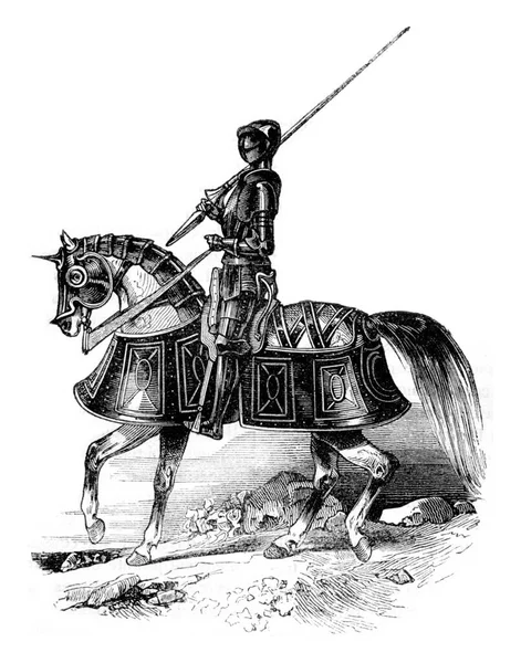 Hombre Arma Principios Del Reinado Eduardo Ilustración Grabada Vintage Historia — Foto de Stock