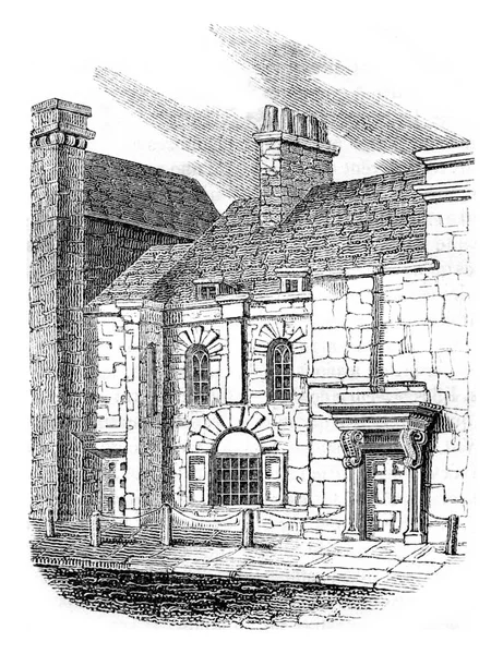 House Buckingham Suikasta Kurban Gitti Eski Bir Gravür 1837 Ngiltere — Stok fotoğraf
