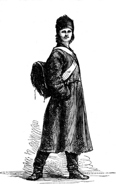 Illustration Young Man Old Dress — Stock Photo, Image