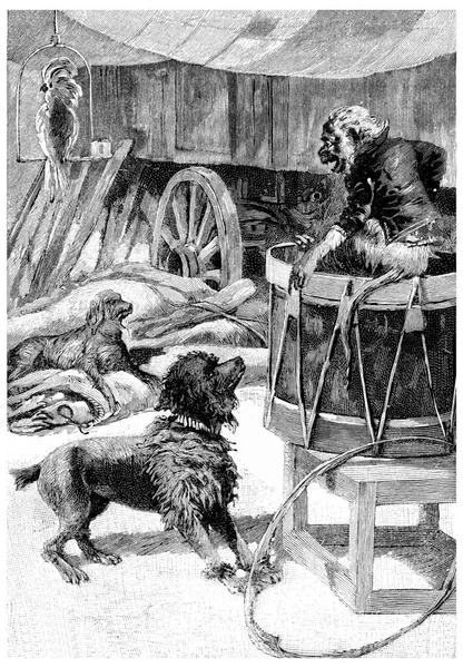 Wagram Marengo John Bull Jako Archivní Rytá Ilustrace Jules Verne — Stock fotografie