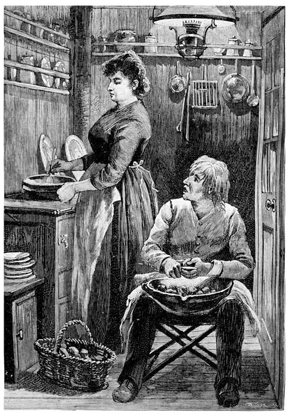 素晴らしいアイデア ヴィンテージ刻まれたイラスト ジュール ヴェルヌ シーザー カスカベル1890年 — ストック写真