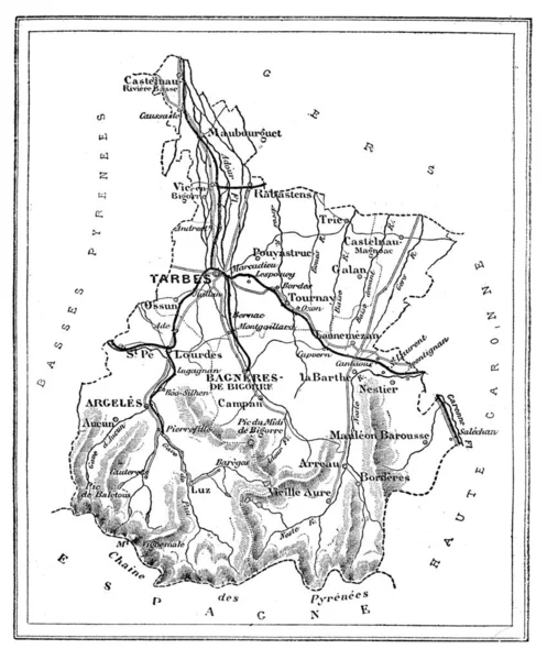 Вінтажна Карта Джапану Гравірування — стокове фото