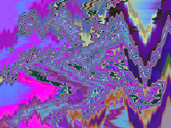 Fantasie Chaotische Bunte Fraktalmuster Abstrakte Dekorative Formen Rendering Illustration Hintergrund — Stockfoto