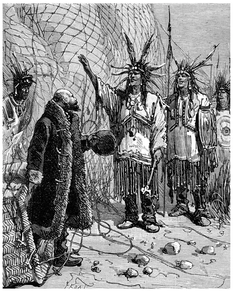 Indian Came Forward Said Brother Great Leader Vintage Engraved Illustration — Stock Photo, Image