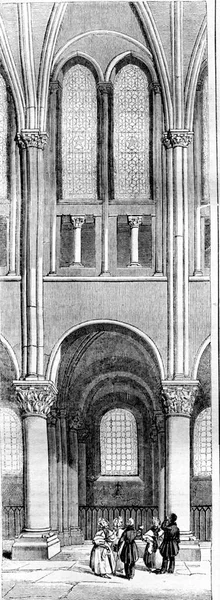 Twelfth Century Span Apse Saint Germain Des Pres Vintage Engraved — Stock Photo, Image