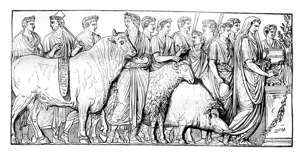 Louvren Museum Hall Diana 176 Häftet Antik Bas Relief Pentelik — Stockfoto