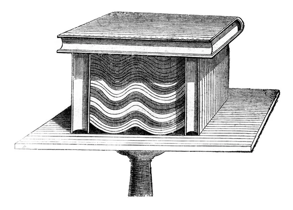 詹姆斯 霍尔的经验绕过层 老式雕刻插图 Magasin Pittoresque 1841年 — 图库照片