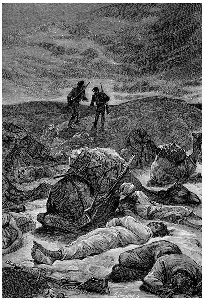 Soms Stond Een Soms Ander Vintage Gegraveerde Illustratie Jules Verne — Stockfoto