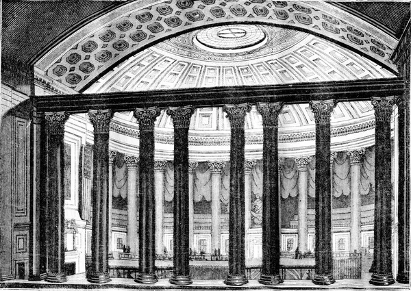 United States House of Representatives in Washington, vintage engraved illustration. Magasin Pittoresque 1836..