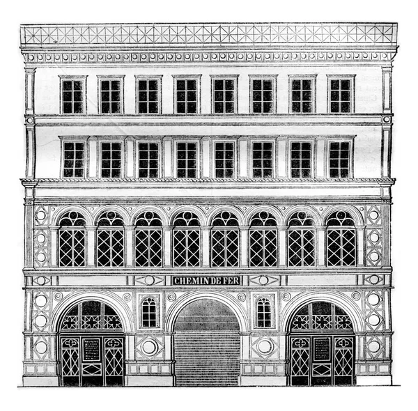 Fassade Des Eingangs Der Saint Germain Bahn Auf Der Place — Stockfoto