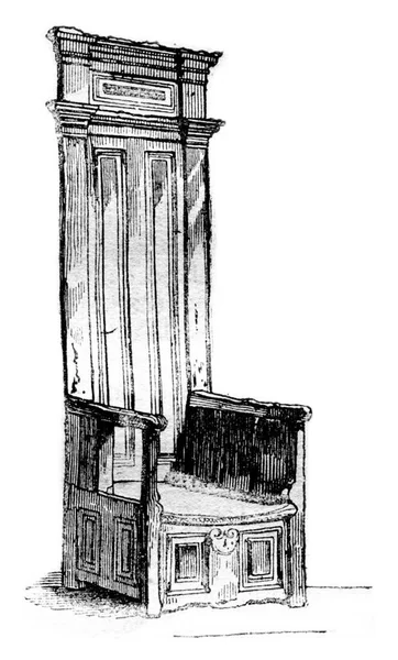Krzesło Moliere Pezenas Ilustracja Grawerowana Stylu Vintage Pittoresque 1836 — Zdjęcie stockowe