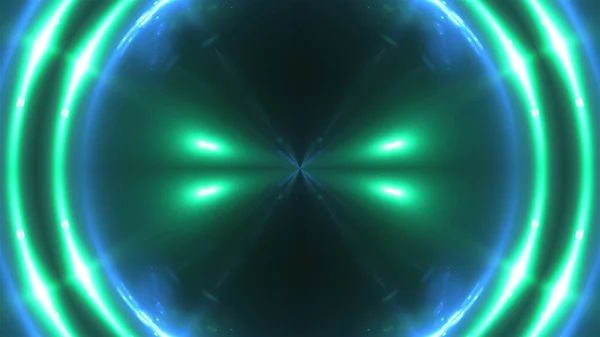 Återgivning Flerfärgat Fraktalljus Glödande Effekter Datorgenererad Abstrakt Bakgrund Flimrande Cirklar — Stockfoto