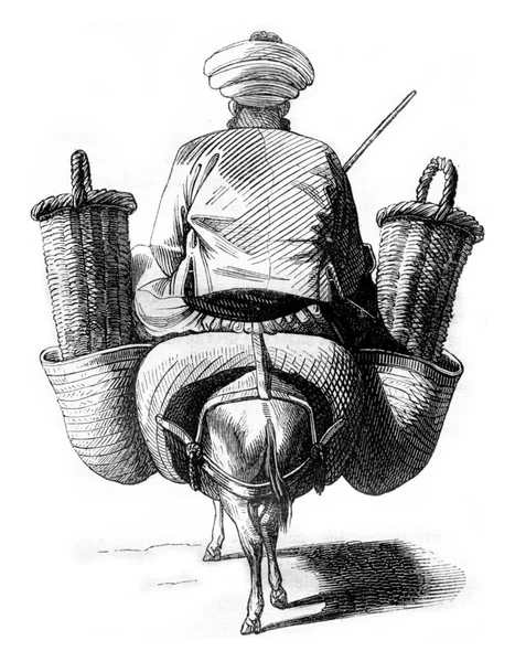 椅子に座っている男の図 — ストック写真