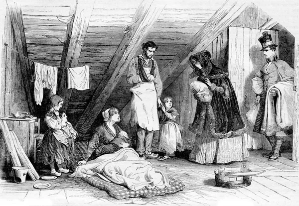 Skladba Kresba Karla Girardeta Archivní Rytá Ilustrace Magasin Pittoresque 1844 — Stock fotografie