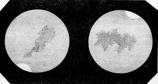 화성지구에서 빈티지 인그레이빙 일러스트 마가신 피토르레스크 1857 — 스톡 사진