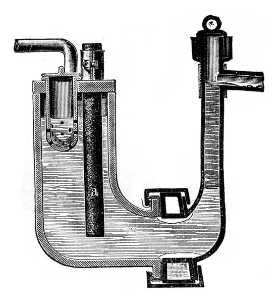 측정기는 전해질 빈티지 그림에 나트륨의 준비를 장치이다 백과사전 1875 — 스톡 사진