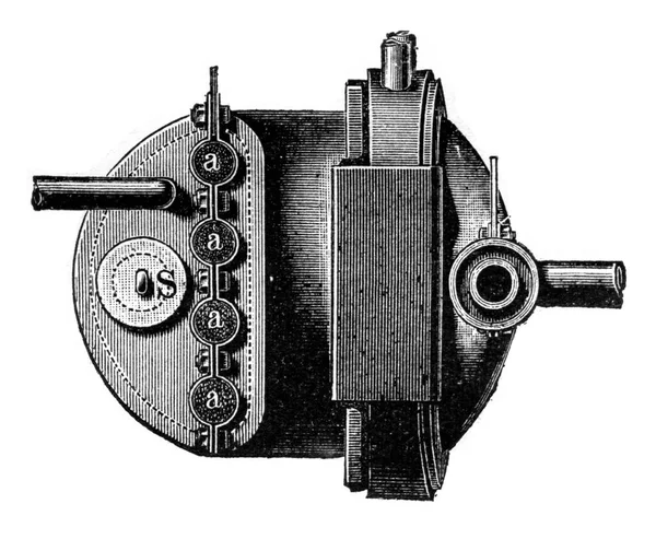 Apparecchio Borchers Vista Superiore Illustrazione Incisa Epoca Enciclopedia Industriale Lami — Foto Stock