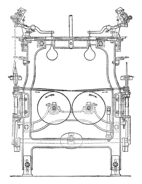 Vektorová Ilustrace Náčrtu Mechanického Robota — Stock fotografie