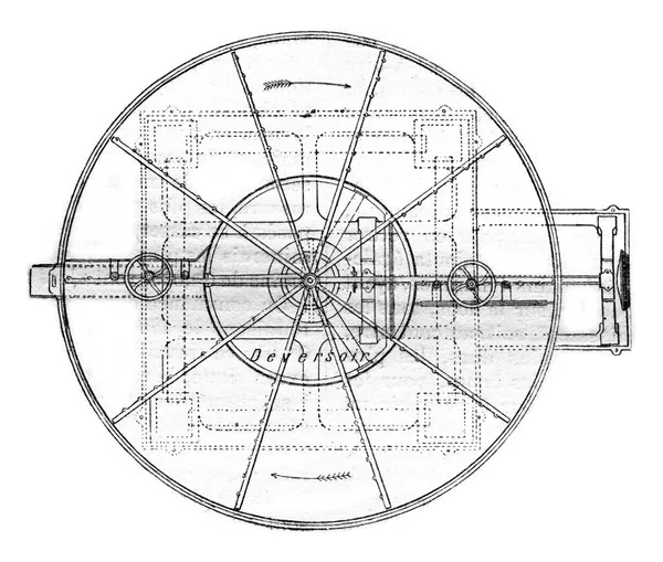 Ilustrace Starého Rezavého Radaru — Stock fotografie