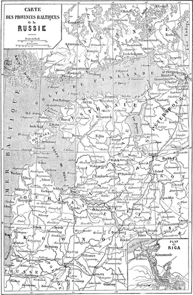 러시아 발트해의 빈티지 Tour Monde Travel Journal 1865 — 스톡 사진
