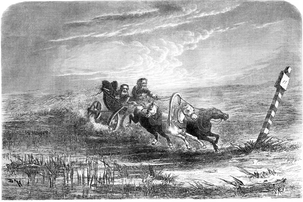 Illustratie Van Een Paard Boot — Stockfoto