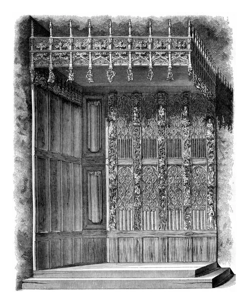 Argentellák Felújított Igazságszolgáltatási Ágy Vintage Vésett Illusztráció Magasin Pittoresque 1847 — Stock Fotó