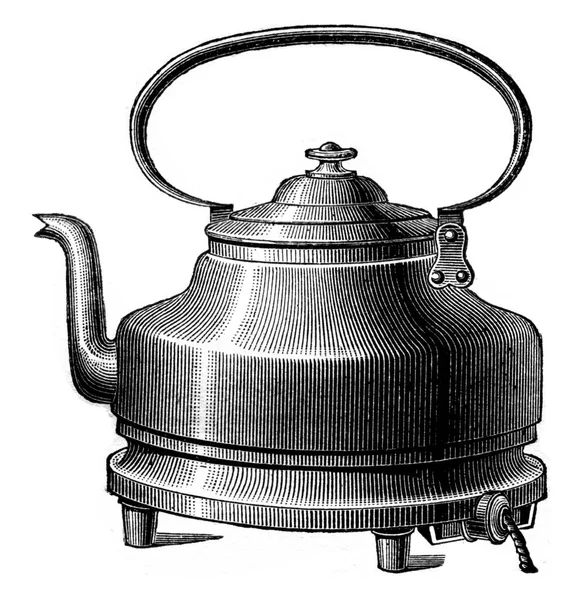 Old Vintage Retro Kettle Illustration — Stock Photo, Image