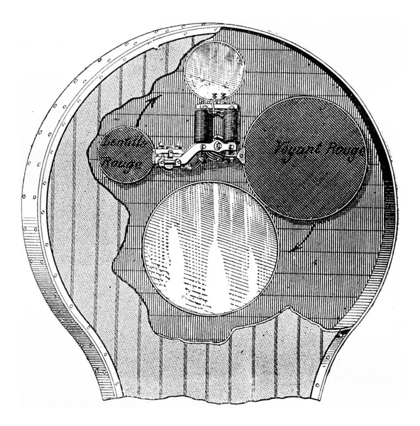 Wewnątrz Sygnału Hall Grawerowana Ilustracja Rocznika Encyklopedia Przemysłowa Lami 1875 — Zdjęcie stockowe
