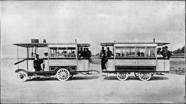 Vintage Retro Auto Met Een Trein — Stockfoto