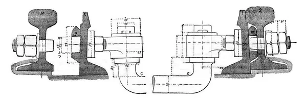 Coupe Transversale Une Aiguille Illustration Gravée Vintage Encyclopédie Industrielle Lami — Photo