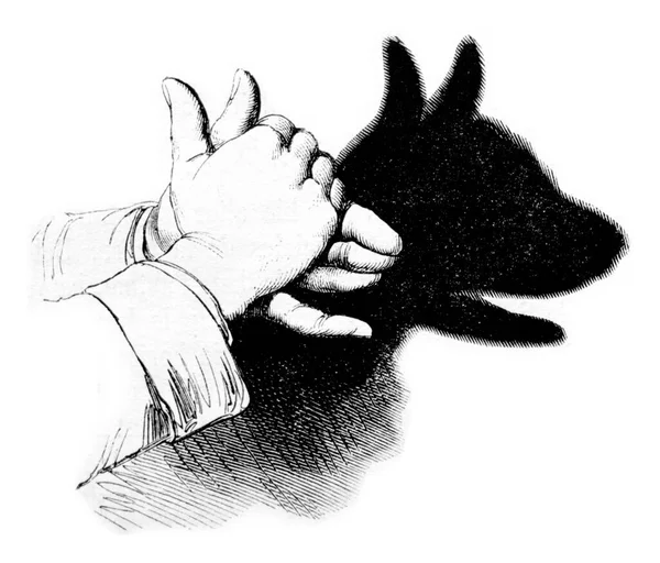Esboço Desenhado Mão Cão Com Desenho Preto Branco — Fotografia de Stock