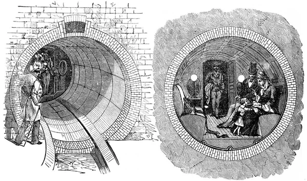 View Tire Being Tried New York Vintage Engraved Illustration Industrial — Stock Photo, Image