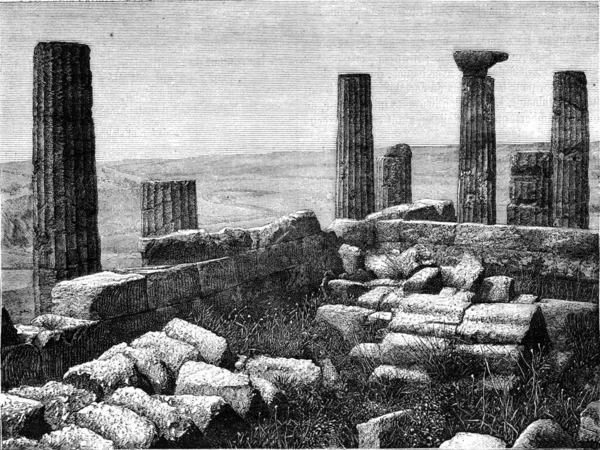 Alte Und Zerstörte Ruinen Der Stadt Des Staates Israel — Stockfoto