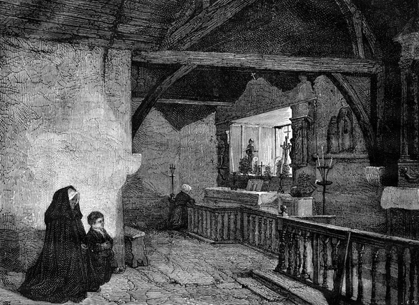 Muzeum Luksemburskie Paryżu Kaplica Trójcy Plouha Ryta Ilustracja Pittoresque 1876 — Zdjęcie stockowe