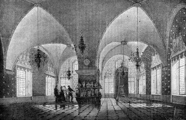 อพาร ทเม ในมอสโคว ภาพแกะสล นเทจ Tour Monde วารสารการท องเท 1872 — ภาพถ่ายสต็อก