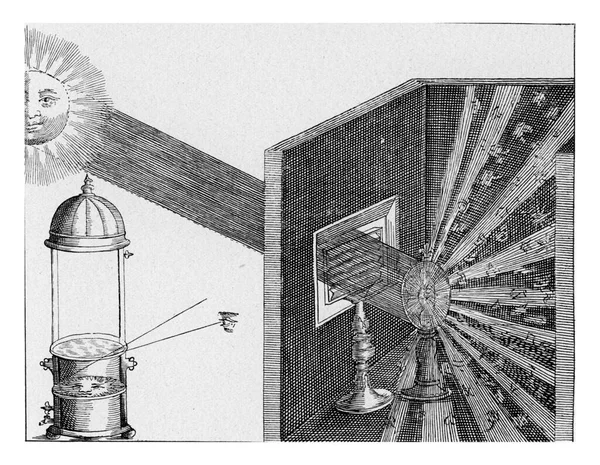 Refração Difusão Luz Solar Ilustração Gravada Vintage Universo Humanidade 1910 — Fotografia de Stock