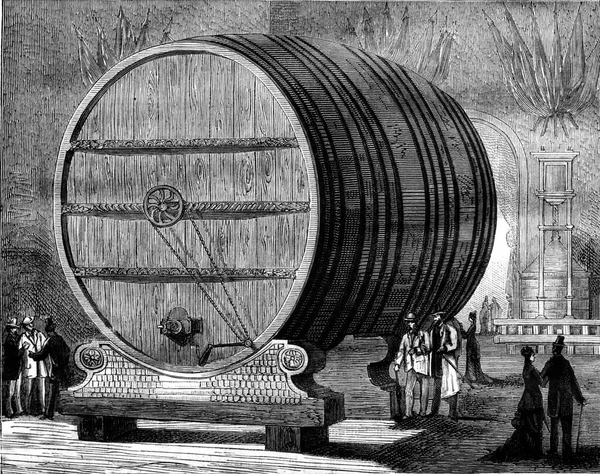 Champagne Lightning Capacity Seventy Five Thousand Bottles Vintage Engraved Illustration — Stock Photo, Image