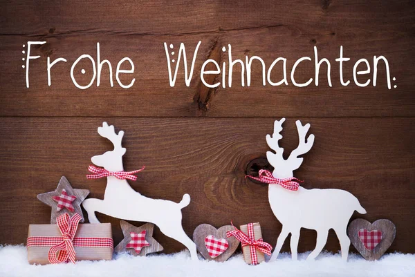 Deutsche Kalligraphie Frohe Weihnachten Mean Merry Christmas Weihnachtsschmuck Aus Holz — Stockfoto