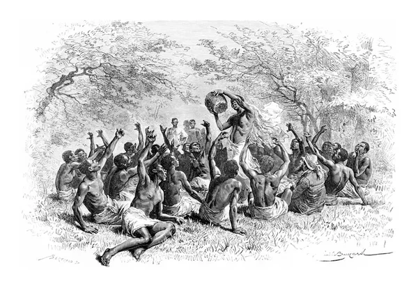 Der Major Und Der Wahrsager Angola Südafrika Zeichnung Von Bayard — Stockfoto