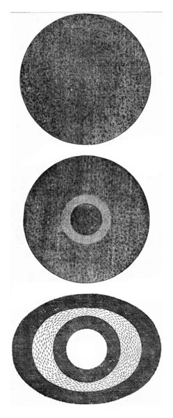 地球の形成の段階は バーネットの理論によると ヴィンテージの刻まれたイラスト 1910年宇宙と人類から — ストック写真