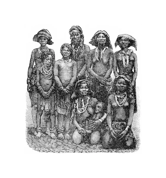 Mandombe Women Congo Central Africa Engraving Based English Edition Вінтажна — стокове фото