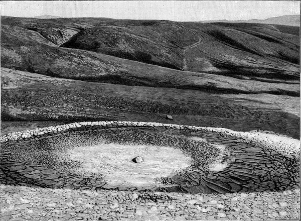 Formación Tipo Cráter Resultante Terremoto Schemacha Asia Menor 1902 Ilustración — Foto de Stock