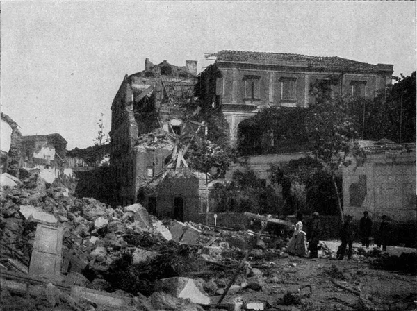 Επίδραση Του Σεισμού Και Της Γης Του 1883 Στο Νησί — Φωτογραφία Αρχείου