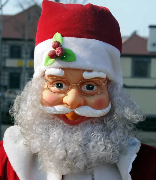 Weihnachtsmann Mit Bart Und Hut — Stockfoto