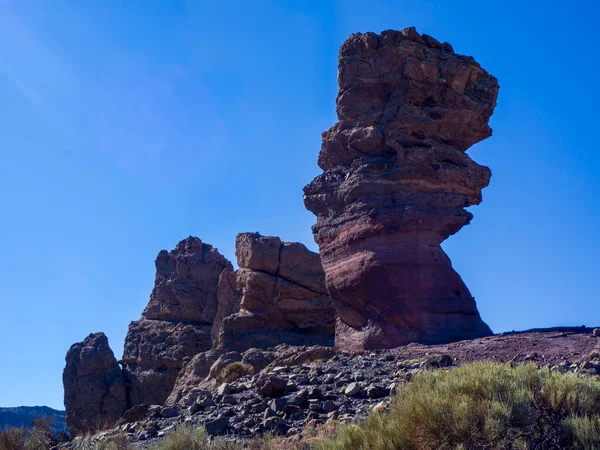 Indrukwekkende Rotsformaties Roques Garcia Het Nationaal Park Teide Tenerife Canarische — Stockfoto