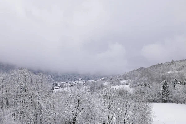 Férias Sopé Mont Blanc Inverno Vale Chamonix França — Fotografia de Stock