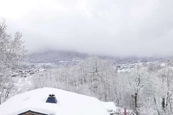 Vacaciones Pie Del Mont Blanc Invierno Valle Chamonix Francia — Foto de Stock